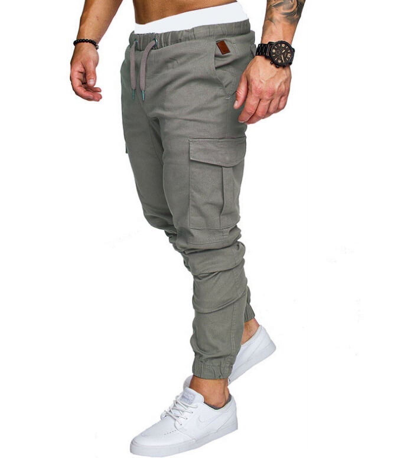 Cargo Trousers For Men 6 Pocket In Cotton Black