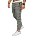 thumbnail image 2 of Seyurigaoka Men's Relaxed Fit Cargo Pants Big and Tall Classic Joggers Work Trousers with Pockets, 2 of 2