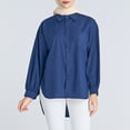 thumbnail image 2 of kamemi Workout Shirts Women Women’s Double Cloth Shirt with Long Sleeves(BU2,One Size), 2 of 4