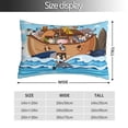 thumbnail image 4 of Disketp Pillow Covers Animals On Noah'S Ark Floating Pattern Throw Pillow Case Cushion Covers,Cushion For Bedroom,Couch,Home-16"X24", 4 of 8