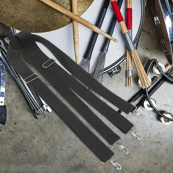 LOLIPPYY Adjustable Black Drum Shoulder Belt for Snare Drum Marching Use Durable and Convenient