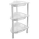 thumbnail image 5 of 3 capas de plástico pequeños estantes de almacenamiento Canasta de plástico Estante de la esquina Organizador de escritorio Rack Estantes de baño para la cocina del hogar (Blanco), 5 of 5