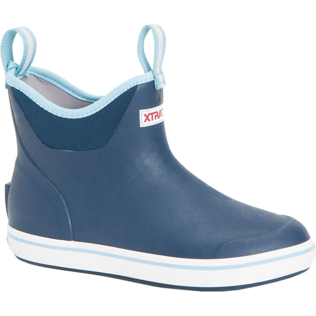 Botas Ankle Deck Xtratuf para mujer, color azul marino, impermeables, talla 9