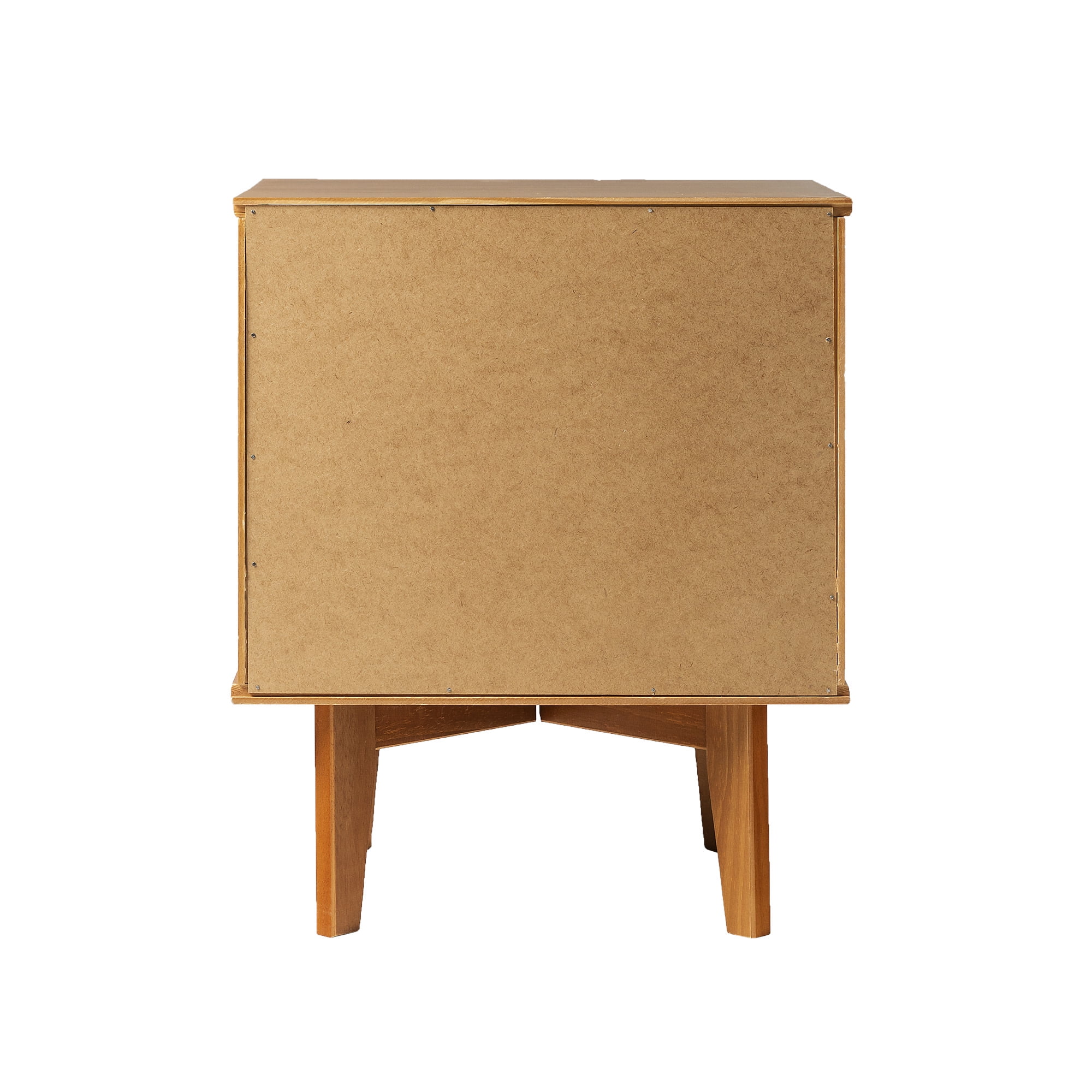 Walker Edison Sonoma 2-Drawer Nightstand, Caramel