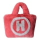 thumbnail image 1 of Bolsas de felpa Bolso Causal Fuzzy Color Contraste Moda Letra H para Mujeres Niñas Rojo, 1 of 4