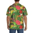 thumbnail image 3 of Yiaed Fruits Vegetables And Berries Print Mens Casual Wrinkle Free Shirts Short Sleeve Button Down Summer Stretch Dress Shirt-Small, 3 of 5