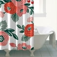 thumbnail image 4 of Waterproof Beautiful Colorful Floral Shower Curtain 72x72 Inch Boho Style Polyester Unique Shower Curtain for Bathroom Hotel Home Decor with 12 Plastic Hooks, 4 of 5