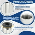 thumbnail image 3 of Uxcell 2 Pcs NPT Female 5/32 inch OD x 1/4" NPT Thread Push to Connect Fittings, Black, 3 of 7