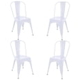 thumbnail image 1 of Set De 4 Sillas Tolix Metálicas Vintage Para Comedor Restaurante Exterior Interior blanco, 1 of 9