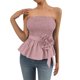 thumbnail image 1 of Camiseta sin tirantes para mujer - Blusa informal de verano sin mangas - Color liso, tejido transpirable, versátil con vaqueros, 1 of 8