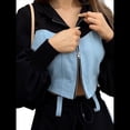 thumbnail image 1 of Conjunto Casual de Dos Piezas para Mujer: Sudadera con Capucha y Cremallera de Larga con Bloques de Color + Pantalón de Mezclilla con Cordón Ajustable Negro L, 1 of 7