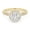 10K Yellow Gold, variant on 1.40 Carat (ctw) Halo Solitaire Engagement Ring For Womens, Round Lab Created Moissanite Promise Ring For Her In 14k Solid Rose Gold | VVS1 Quality Ring Size-4