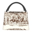 thumbnail image 1 of Easygdp Western Desert Cowboys2 Bolsa de Almuerzo Insulada Reutilizable, Bolsa de Mano y Bandolera para Oficina, Trabajo, Viajes, 1 of 6