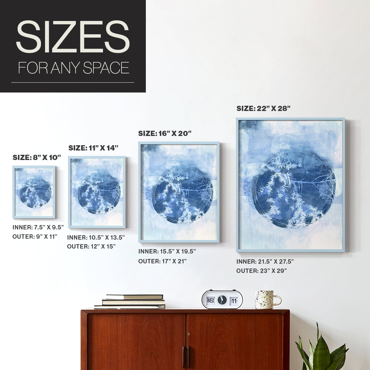 Winter Sky Framed Print - Solid Wood in Single Picture Frame Solid Wood 2 Framed Print