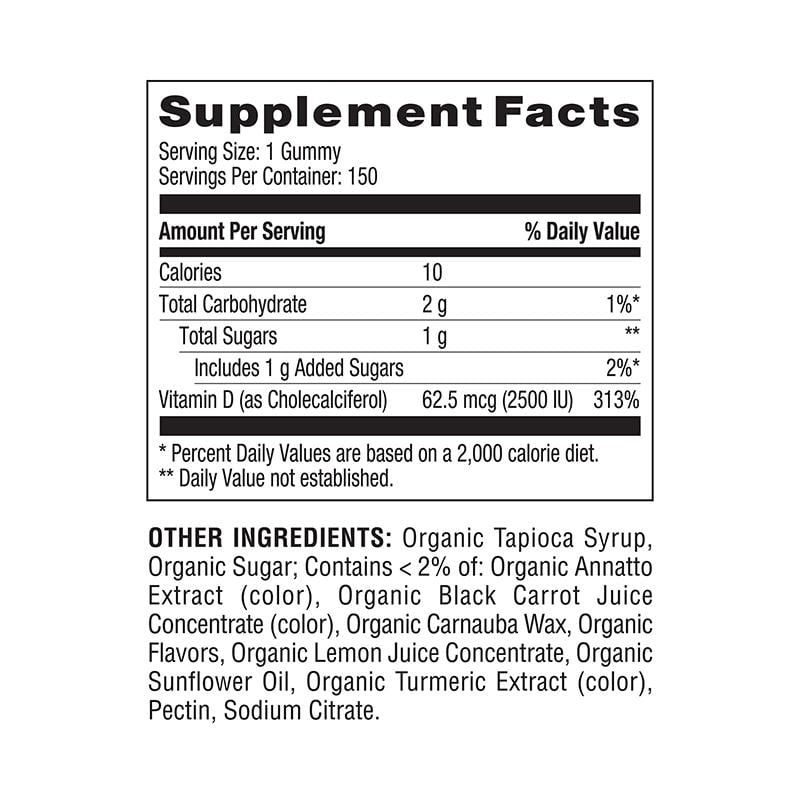 Berkley Jensen Vitamin D3 2,500IU Gummies, 150 ct.