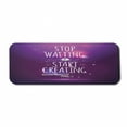 thumbnail image 1 of Saying Computer Mouse Pad, Stop Waiting and Start Creating Calligraphy on Purple Image, Rectangle Non-Slip Rubber Mousepad Large, 31" x 12" Gaming Size, Purple Pink and White, by Ambesonne, 1 of 2