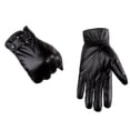 thumbnail image 2 of Men's leather gloves winter warm black soft lining, 2 of 5