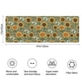 thumbnail image 3 of Green Sunflower Bee Pattern Bathroom Rugs Mat,Non Slip Microfiber Bathroom Rug,Rubber Backing,Soft Bathroom Mats for Bathroom Floor,Tub and Shower,47x17in(120x43cm), 3 of 5