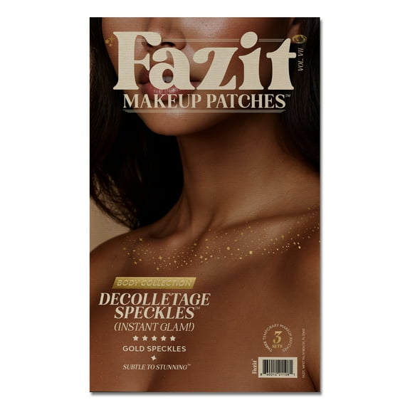 Fazit Glitter Freckle Makeup Patches, Gold Collarbone, 3 Count