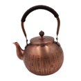 thumbnail image 1 of Tetera de cobre hecha a mano, tetera para estufa, caldera de agua, jarra, tetera de kungfú, tetera de cobre para casa de té al aire libre, restaurante, 1 of 8