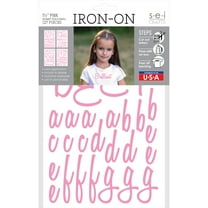 SEI 1.5 Inch Honey Iron-on Heat Transfer Poly Letters, Pink