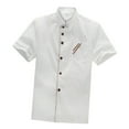 thumbnail image 2 of Executive Chef Coat with Contrast Piping Jacket for and Buttons White XL, 2 of 7