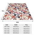 thumbnail image 3 of Honeii Starfish Shell Print Fleece Blanket - Throw Blanket for Bed, Sofa, Couch, Camping, and Travel , Microplush Ultra Soft Warm Blanket-40"x30", 3 of 7