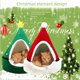 thumbnail image 1 of Suministros para fiestas navideñas para mascotas, perrera cerrada cálida de invierno con árbol de Navidad, nido para gatos de bolsa mongola extraíble y lavable., 1 of 5