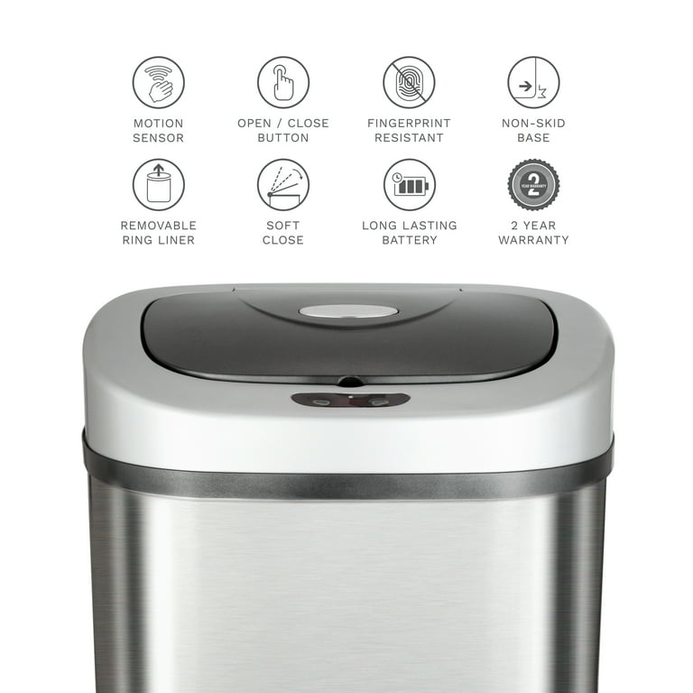 NEW! 21 Gallon Touchless Motion Sensor Trash Can Stainless