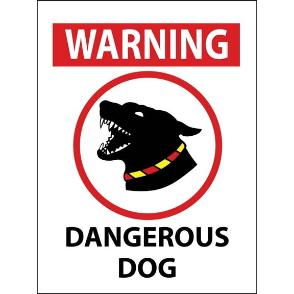 Warning Dangerous Dog Metal Sign Caution Danger Safety Security Warning Notice Signs (Aluminum) Size: 8 x 12 inch