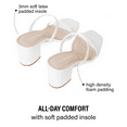thumbnail image 4 of J. Adams Stormi Heeled Sandals Women Dressy Summer Flat Mules- Square Toe Double Band Low Block Heel Sandals - Chunky Sandals for Women - Summer Sandals, Womens Dress Sandals, Women's Heeled Sandals, 4 of 6