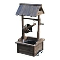 thumbnail image 6 of Outsunny 44" Wooden Outdoor Wishing Well Fountain with Electric Water Pump, 6 of 11