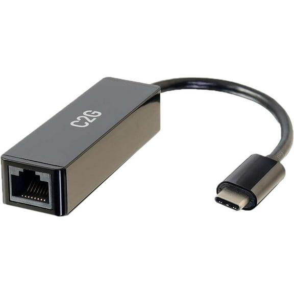 C2g Usb C To Gigabit Ethernet Adapter - Network Adapter - Usb-c - Gigabit Ethernet X 1 - Black