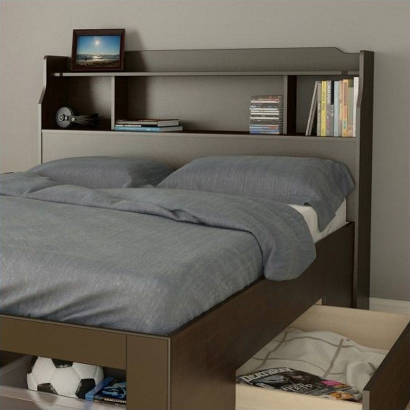 Nexera Dixon Full Bookcase Headboard in Espresso