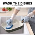 thumbnail image 4 of Kugisaki Household Rubber Cleaning Gloves with Non-slip Grip, Water Resistant Reusable Dish Washing Gloves for Kitchen & Bathroom Cleaning(Size L), 4 of 9