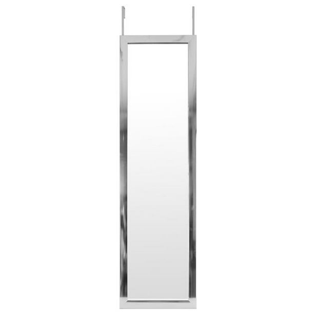 The Door Mirror 44 Silver, White Over The Door Hanging Mirror