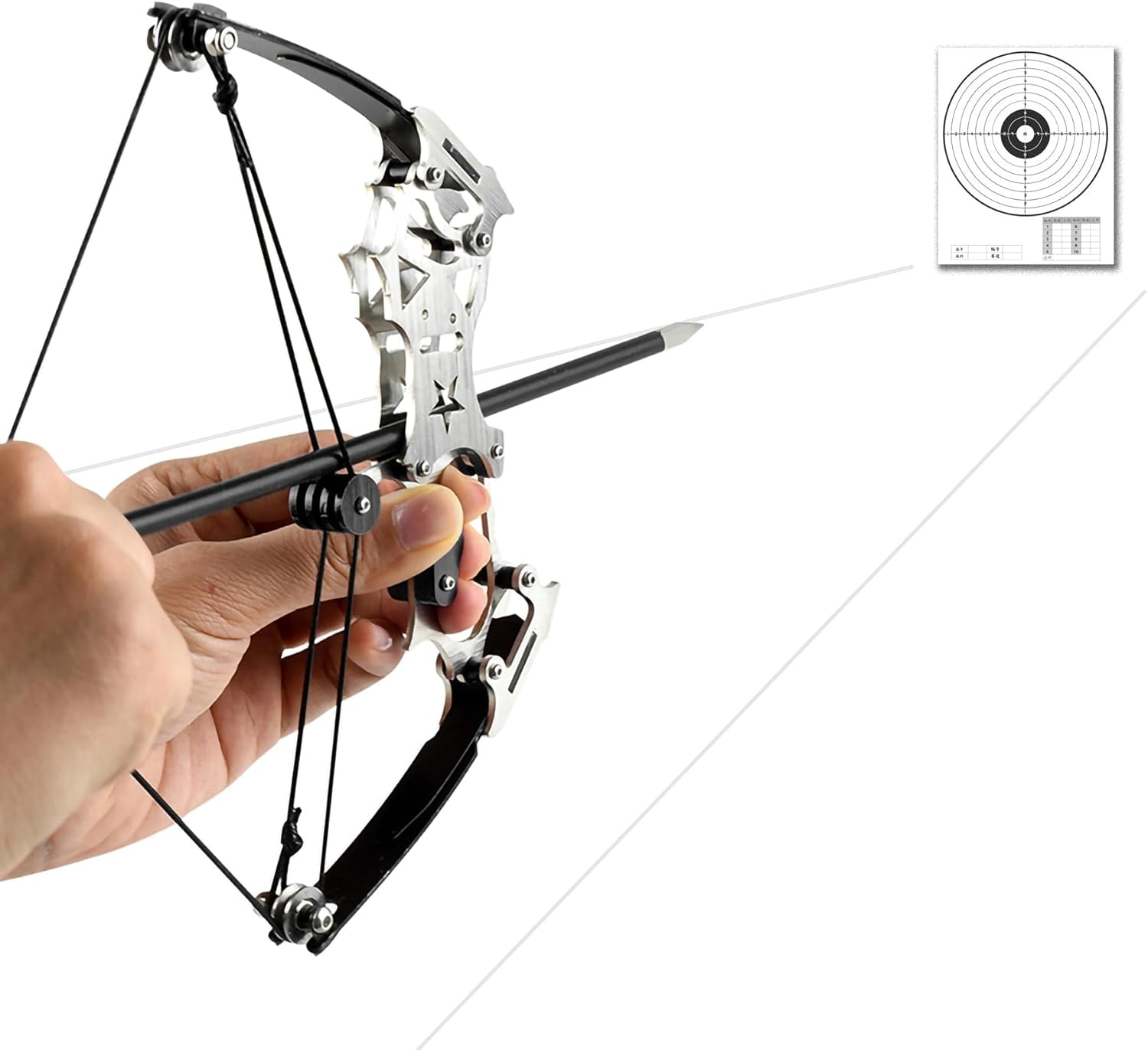 Archery Bow Set Left and Right Hand Compound Bow Hunting Bow Metal Material Catapult RH/LH for Practice Archery