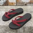thumbnail image 6 of HNMKIU Summer Fashion Casual Comfortable Flat Slide Sandals Soft Flip Flops for Women for Beach Outdoor Wear Womens Slippers ,7.5, 6 of 8