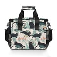 thumbnail image 7 of FORMRS Insulated Cooler Bag 24 Cans Capacity Soft Leakproof Lunch Box with Side Pockets, Black Floral Cat Pattern, 7 of 7