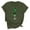 Army Green, variant on Saint Patrick Day Womens Shirts Short Sleeve T-Shirt Festival Shamrock Glass Green Print Shirts Pullover Crewneck Holiday Blouse Irish Vacation Fashion Tees Loose Tops M
