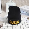 thumbnail image 5 of WHOLESALE PRICE1!Winter Warm Beanies Knit King Queen Printed Hat Embroidery Cap For Men Women, 5 of 5