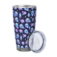 thumbnail image 2 of Balery star Skull flower crystal Pattern 20oz Insulated Car Cup with Dual Drink Lids, Stainless Steel Travel Mug with Straw & Direct Drink Mouth, Eco-Friendly and Leak-Proof-Straw Two-piece Set, 2 of 8