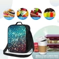 thumbnail image 4 of Lsque Colorful Rainbow Glitter Lunch Bag Lunch Box for Women Men Reusable Insulated Lunch Tote Bag,Leakproof Thermal Cooler Sack Food Handbags Case High Capacity, 4 of 9