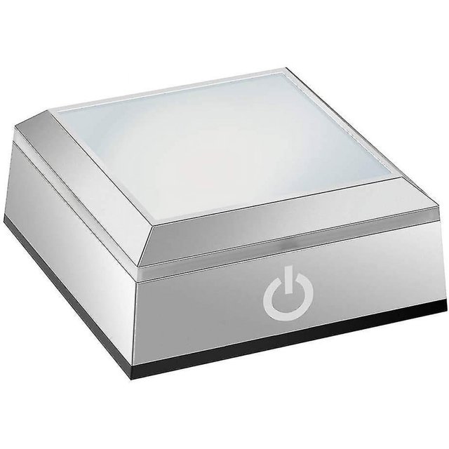 Base de luz LED multicolor para arte de cristal Base de luz cuadrada para acrílico Vidrio 3D Resina Arte Color Show Stand Cuadrado iluminado colorido