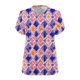 thumbnail image 4 of Camisetas Casuales de las Mujeres Más Tamaño V-Cuello Impresión Manga Corta Color Sólido Base de Verano Superior, Ligero para Diario, 4 of 9