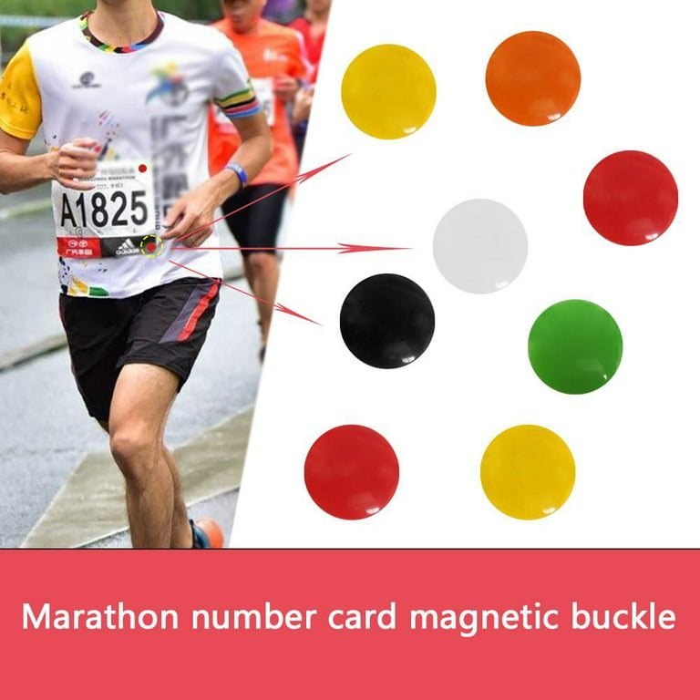Magnetic Buckles Run-Bib Race Number Clips Holders Magnets Running Cycling  J7M3 