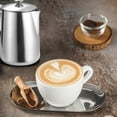 thumbnail image 2 of Jarra de espuma de leche, jarra de vapor, acero inoxidable, jarra de café, capuchino, latte art, jarra de vapor, jarra de leche, taza, 2 of 8