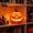 Yellow A, variant on Battery Operated LED Pumpkin Light With Spooky Face Orange Foam Construction For Indoor Home Halloween Decor 1 Count