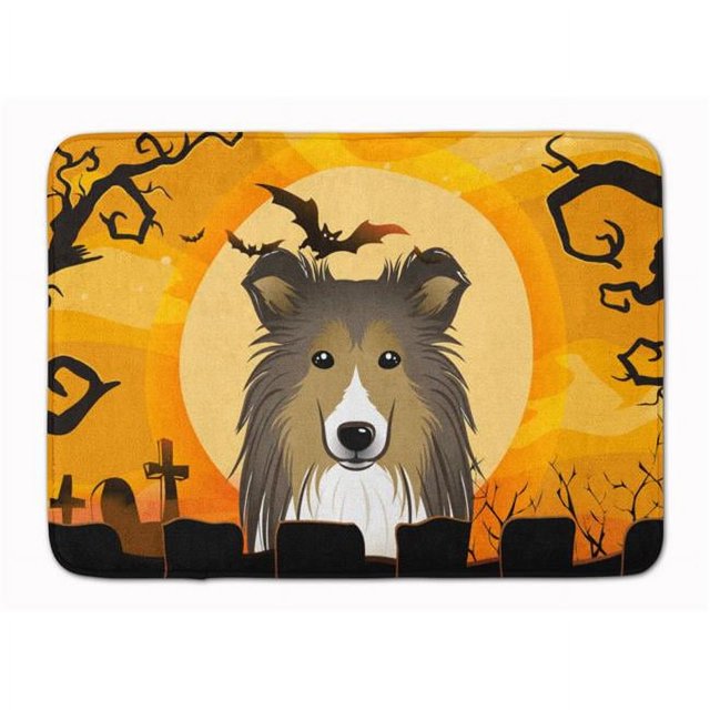 Carolines Treasures BB1800RUG Halloween Sheltie Machine Washable Memory Foam Mat