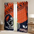 thumbnail image 2 of Manfei Rugby Football Sport Black Out Curtains,American Ball Game Curtains Pack of 2 (42x63 Each),Orange Deepblue Bedroom Curtains For Boys,Luxury Bedroom Decor, 2 of 6